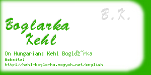 boglarka kehl business card